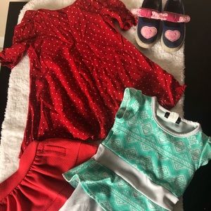 6 Piece Toddler girl Size 2 clothing Bundle